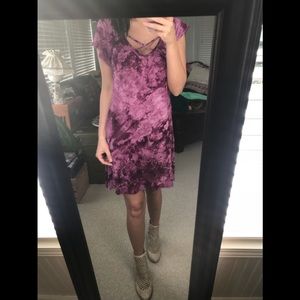 Purple Marble Shift Dress